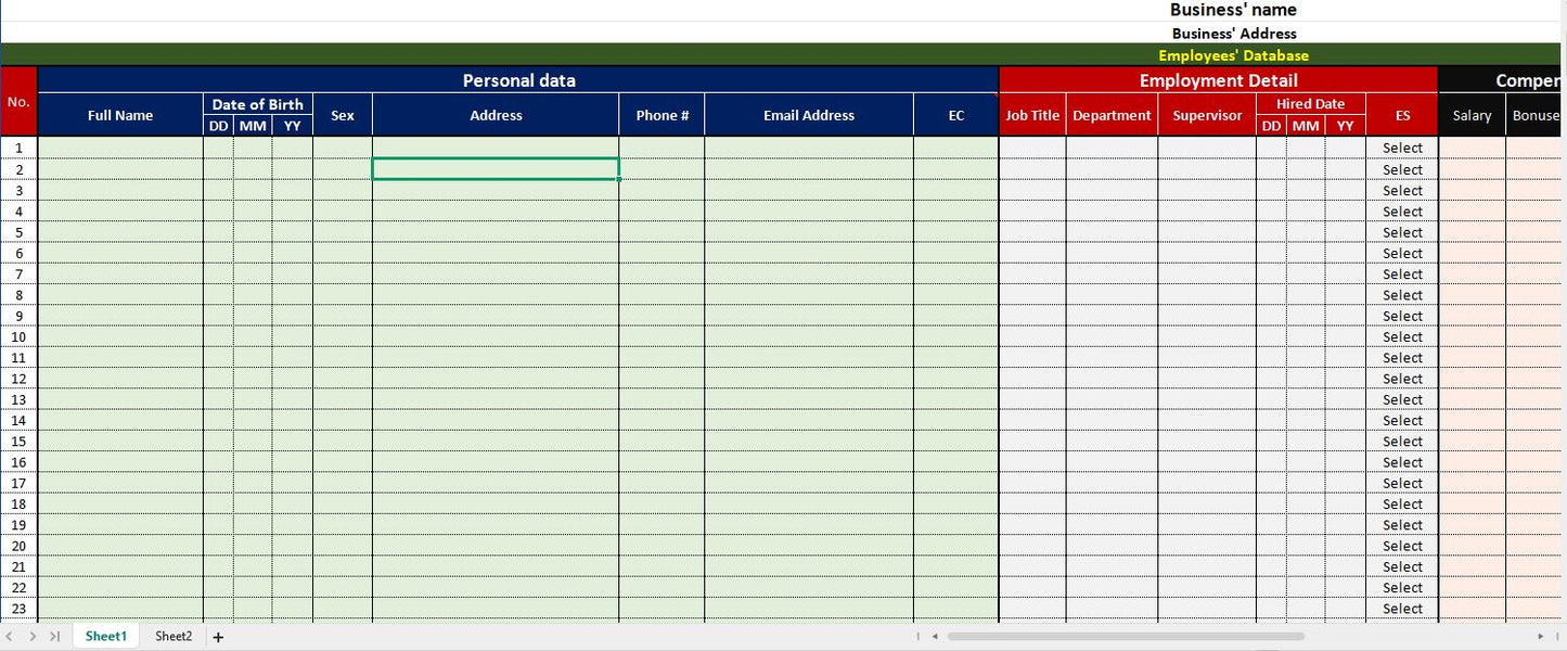 ROR Organized Professional Employees' Database