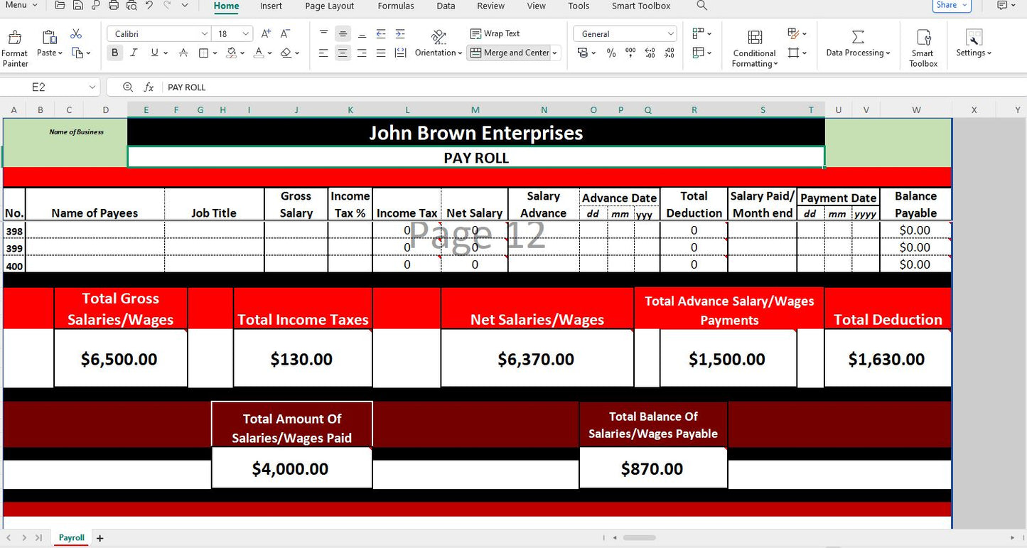 ROR Organized Professional Payroll System for Business, School, & Church