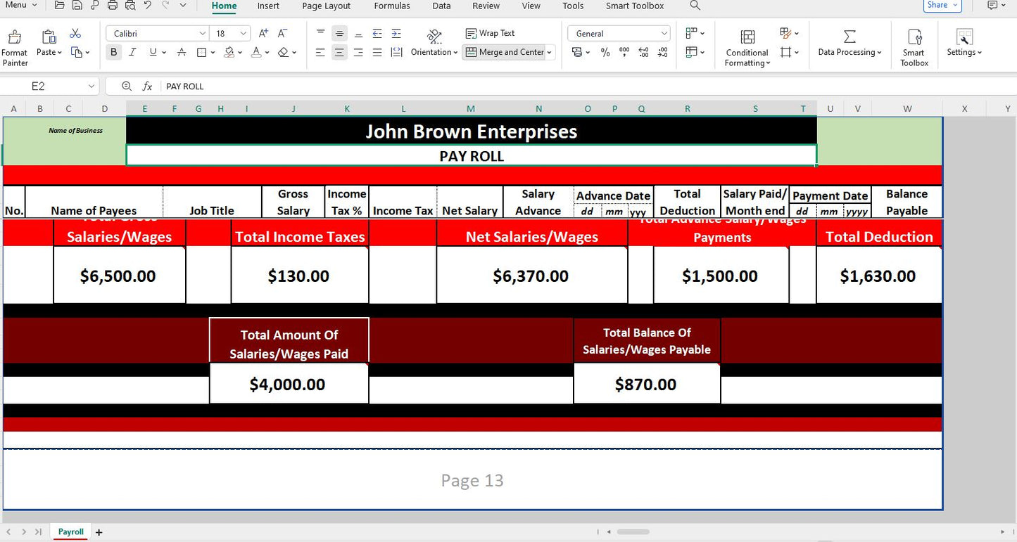 ROR Organized Professional Payroll System for Business, School, & Church