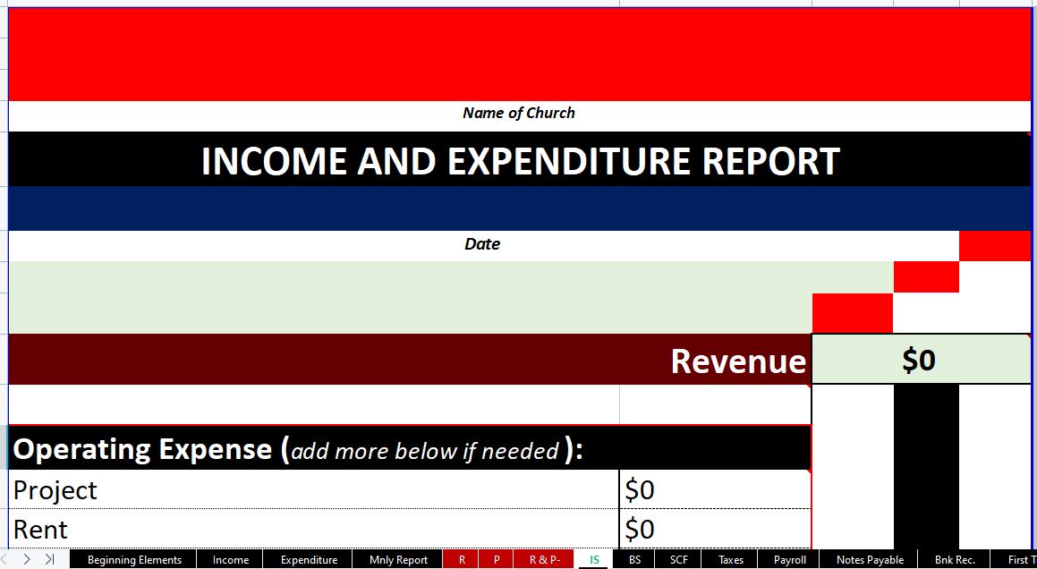 ROR Three-Month Organized Professional Record System For Church