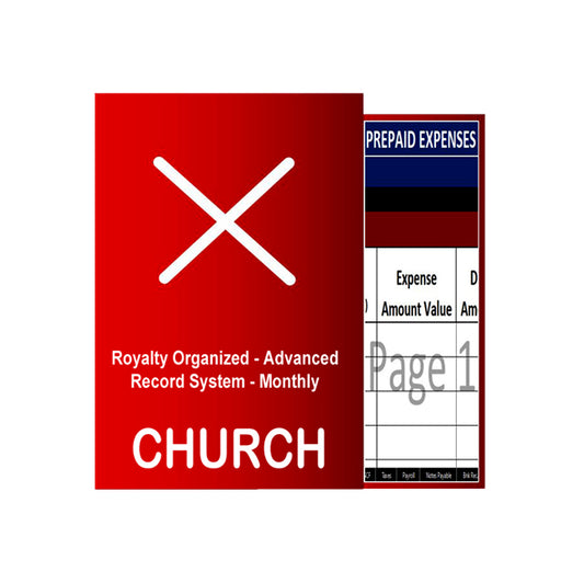 ROR Three-Month Organized Professional Record System For Church